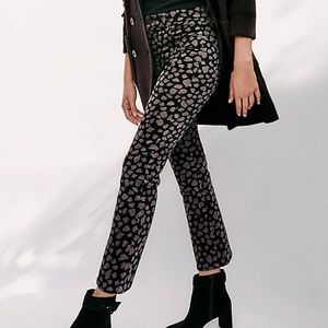 NWT Ann Taylor Petite Kick Crop Jeans Black Multi